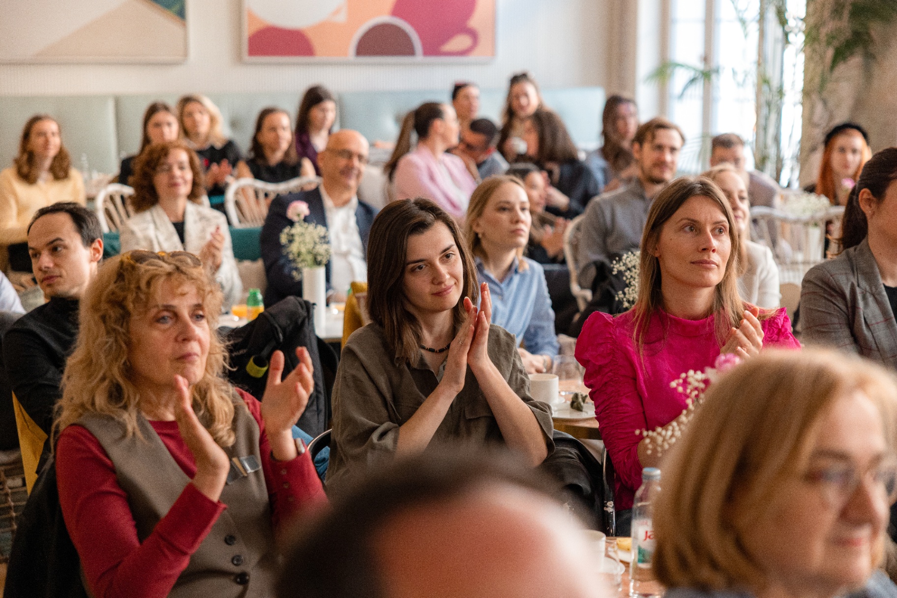 Engaged audience at a brand event