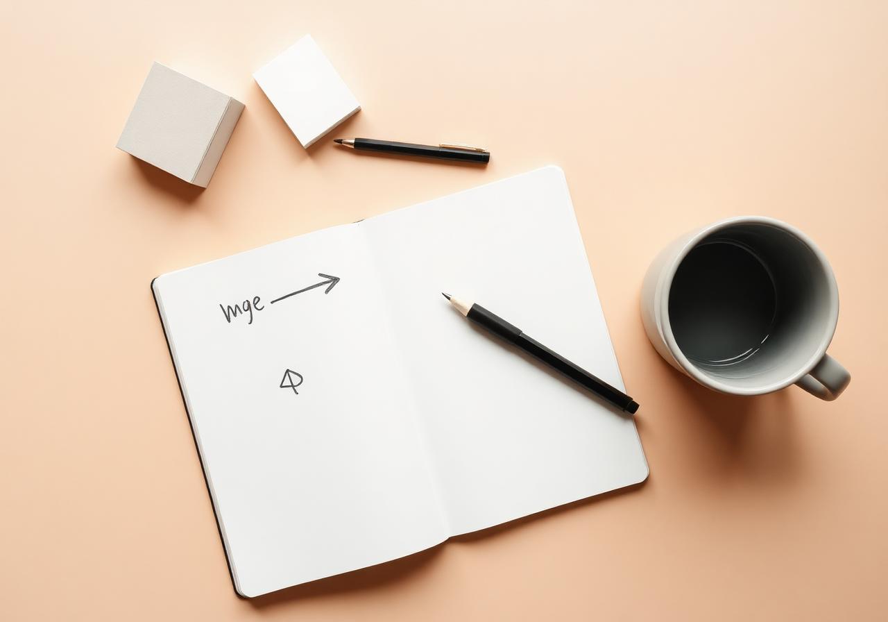 Marketing strategy notes on a desk